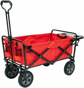 Mac Sports Collapsible Folding Outdoor Utility Wagon, Red